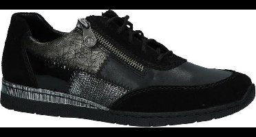 Rieker - N 5320 - Sneaker laag gekleed - Dames - Maat 36 - Zwart;Zwarte - 00 -Schwarz/Schwarz/Schwarz-Silber Samti/Min
