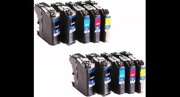 Set 10x ABC huismerk inkt cartridge geschikt voor Brother LC-221 LC-223XL voor Brother DCP-J4120DW DCP-J562DW MFC-J1100 Series MFC-J1140W MFC-J1150DW MFC-J1170DW MFC-J1180DWT MFC-J4420DW MFC-J4425DW
