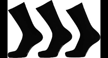 Apollo - 6-Pack - Katoenen Damessokken - Diverse Kleuren - 3-Pack - Heren / Dames - zwart - 39-42 - 158060000