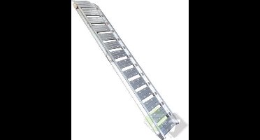 Oprijplaat aluminium, 180 x 34.5 x 6 cm, Max belasting 400KG, Per set