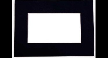 Passepartout Zwart 19,4x24,5cm Venster - Buitenmaat 27,9x35,6cm (10 stuks)