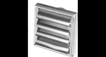 Overdrukrooster met lamellen Ø125mm - RVS - AIRACE