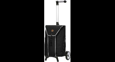 Andersen SHOPPER MANUFAKTUR Boodschappentrolley Unus Shopper Fun Bahne Grey Zwart 119cm