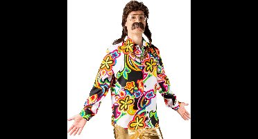 Party Blouse 70's Flower Power - Maat 48/50