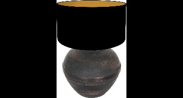 Anne Lighting tafellamp Lyons - zwart - hout - 40 cm - E27 fitting - 3971ZW