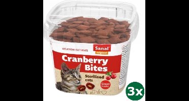 Sanal cat cranberry & chickenbites cup 3x 75 gr