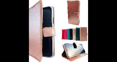 HEM Rose Gold Wallet Hoesje Geschikt Voor Samsung Galaxy S22 Plus – Luxe Bookcase Met Vakje Voor Pasjes, Geld En Fotovakje – Telefoonhoesje