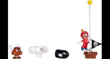 Jakks Pacific World of Nintendo Super Mario Diorama Set Cloud Action Figuur