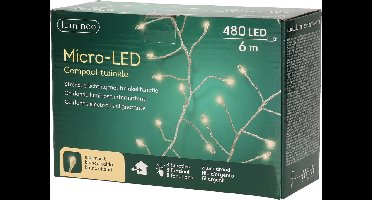 Lumineo Kerstverlichting - twinkel effect - warm wit - 480 LEDs - 6 m - kerstversiering