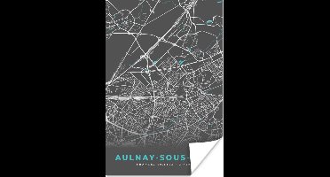 Poster Aulnay-sous-Bois - Frankrijk - Plattegrond - Kaart - Stadskaart - 20x30 cm