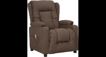 vidaXL - Massagestoel - stof - taupe