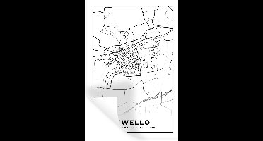 Muurstickers - Sticker Folie - Kaart - Twello - Plattegrond - Stadskaart - 20x30 cm - Plakfolie - Muurstickers Kinderkamer - Zelfklevend Behang - Zelfklevend behangpapier - Stickerfolie