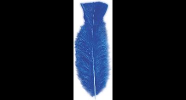 Widmann Sierveren - 50x - blauw - 17 cm - knutselveertjes - DIY/decoratie/hobbymateriaal