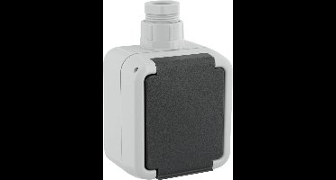 Peha Spatwaterdicht Contactdoos Opbouw Enkelvoudig Randaarde Wartel M20