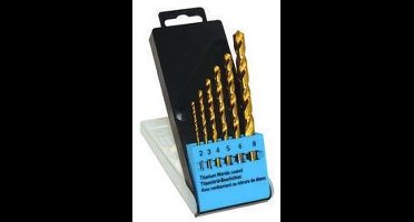 C.K T3293 HSS Metaal-spiraalboorset 6-delig TiN DIN 338 Cilinderschacht 1 set(s)