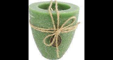 Kaars beker rond Tonnie L leger groen