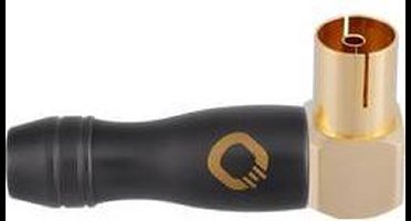 Oehlbach D1C62008 Coax-koppeling, haaks Verguld Aansluitingen: Coax-bus IEC 1 stuk(s)