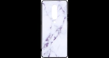 Shop4 - OnePlus 7 Pro Hoesje - Harde Back Case Marmer Wit