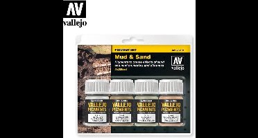 Vallejo val73191 - Pigment Set Mud & Sand Set 4 kleuren