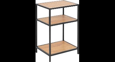 Bijzettafeltje/nachttafel Dover - zwart/wilde eik