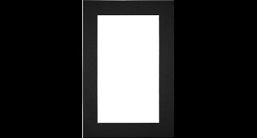 Passe-Partout Fotomaat 10x20 cm - Lijstmaat 20x30 cm - Zwart - Museumkarton - Fotolijst niet inbegrepen