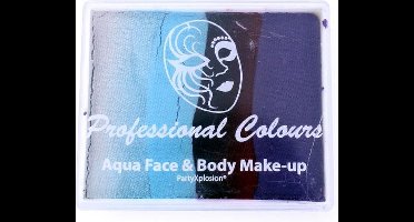 Aqua splitcake paars - pink - lichtblauw - wit