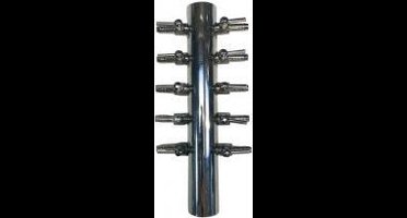 Luchtverdeler voor 4mm 12 uitgangen met kraan messing