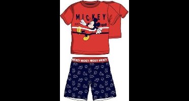 Disney Mickey Mouse pyjama shortama - rood/donkerblauw - maat 92/98 (3 jaar)