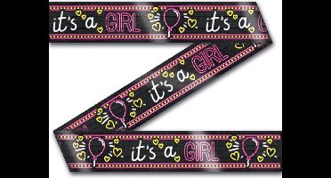 Paper Dreams Party Tape It's A Girl Neon 12 Meter