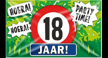 Paperdreams - Gevelvlag XXL - 18 Jaar (150 x 90 cm)