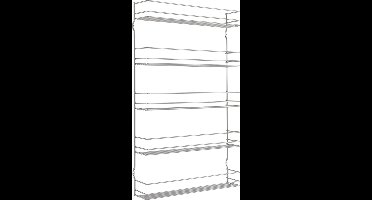 Metaltex - Kruidenrek Pepito 5 - 5 lagen - Zilvergrijs - 36x8x58 cm