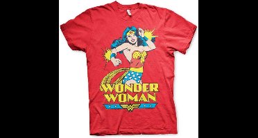 DC Comics Wonder Woman Heren Tshirt -L- Wonder Woman Rood