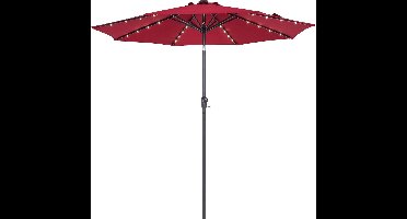 Kingsleeve Parasol - LED-verlichting 300 cm Solar - Rood