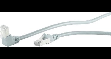 S/FTP CAT6 Gigabit netwerkkabel haaks/recht / grijs - 7,5 meter