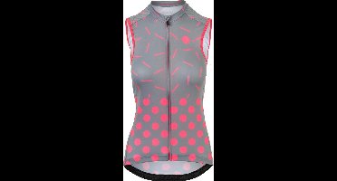 AGU Sprinkle Dot Singlet Fietsshirt Dames - Grijs Roze - S