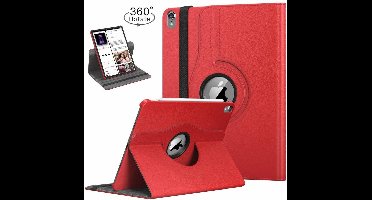 Ntech Hoes geschikt voor Apple iPad iPad Pro 11 inch hoesje 360° Rotating hoesje Case + 4 in 1 Styuls Rood