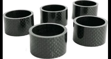 Kgs Spacers 1-1/8 Inch 20 Mm Carbon Zwart 5 Stuks