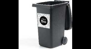 Container sticker Cadeau - Baas - Werk - Spreuken - 40x40 cm - Kliko sticker