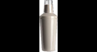Plasticforte Cocktailshaker - kunststof - taupe - 500 ml - 22 cm hoog - Cocktails maken