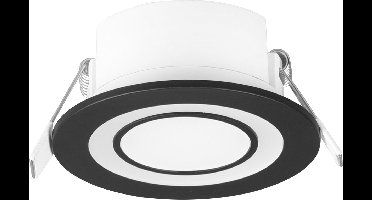 LED Spot - Inbouwspot - Torna Cynomi - 5W - Warm Wit 3000K - Rond - Mat Zwart - Kunststof - Ø80mm