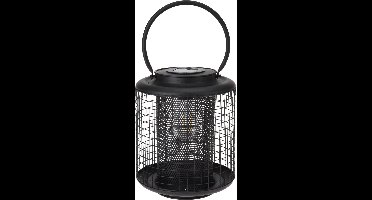 Zwarte ronde solar LED lantaarn 22 cm - Tuinverlichting - Tuinlampen - Solarlampen op zonne-energie