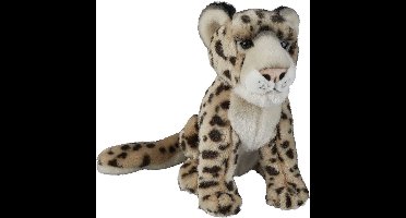 Pluche knuffel dieren Sneeuw Luipaard 28 cm - Speelgoed Luipaarden knuffelbeesten