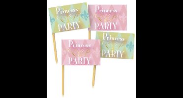Partyprikkers \'princess Party\' 7 Cm 36 Stuks Roze/groen