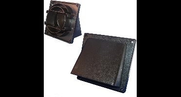 Wasemkaprooster M/Klep+Afd.Kap Bruin 145X145Mm (Hxb)