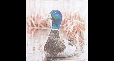 Papieren servetten wilde eend 33x33