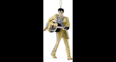 Elvis Presley With Guitar Gold Suit Resin Kersthanger