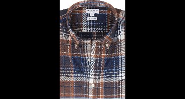 McGregor Overhemd Ruit Beige Blauw - Maat S - Heren