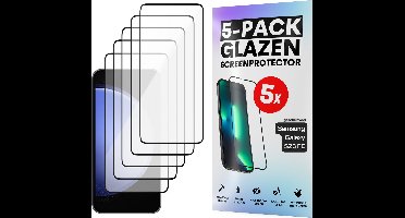Screenprotector - Geschikt voor Samsung Galaxy S23 FE - Gehard Glas - Full Cover Tempered Glass - Case Friendly - 5 Pack