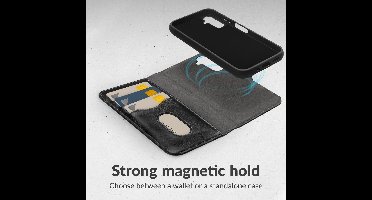 Mobilize Telefoonhoesje geschikt voor Samsung Galaxy S25 Ultra Hoesje | Mobilize Magsafe Uitneembare 2in1 Bookcase Portemonnee | Geschikt voor MagSafe | Geschikt voor Draadloos Opladen met Magnetische Ring | Geschikt voor MagSafe Case - Zwart