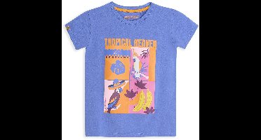 4PRESIDENT T-shirt meisjes - Baja Blue - Maat 140 - Meiden shirt